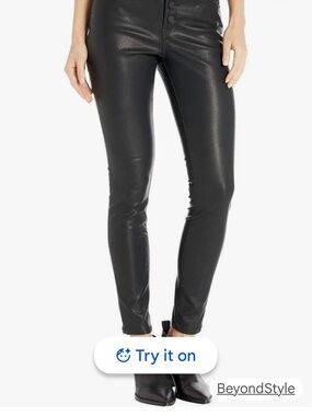 Blank NYC Black Vegan Leather Skinny Jeans